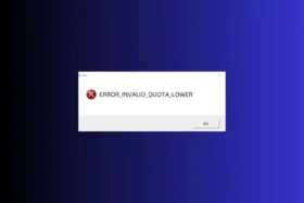 3 способа исправления ошибки ERROR_INVALID_QUOTA_LOWER