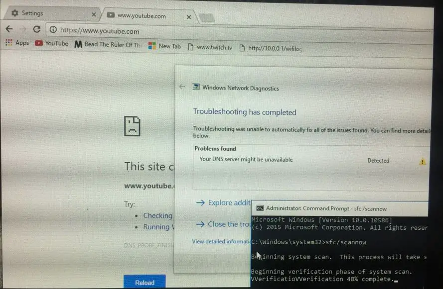 Почему DNS-сервер может быть недоступен в Windows 10